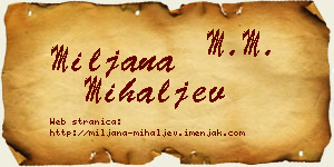 Miljana Mihaljev vizit kartica